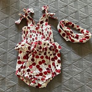 Bubble romper with matching headband